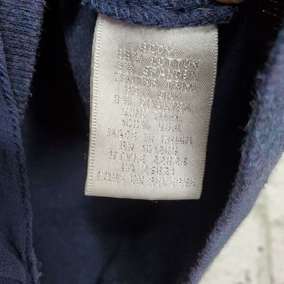 Soft Surroundings Blue Long Sleeve Cotton Shirt Silk Front Detail Womens Medium - Picture 3 of 7